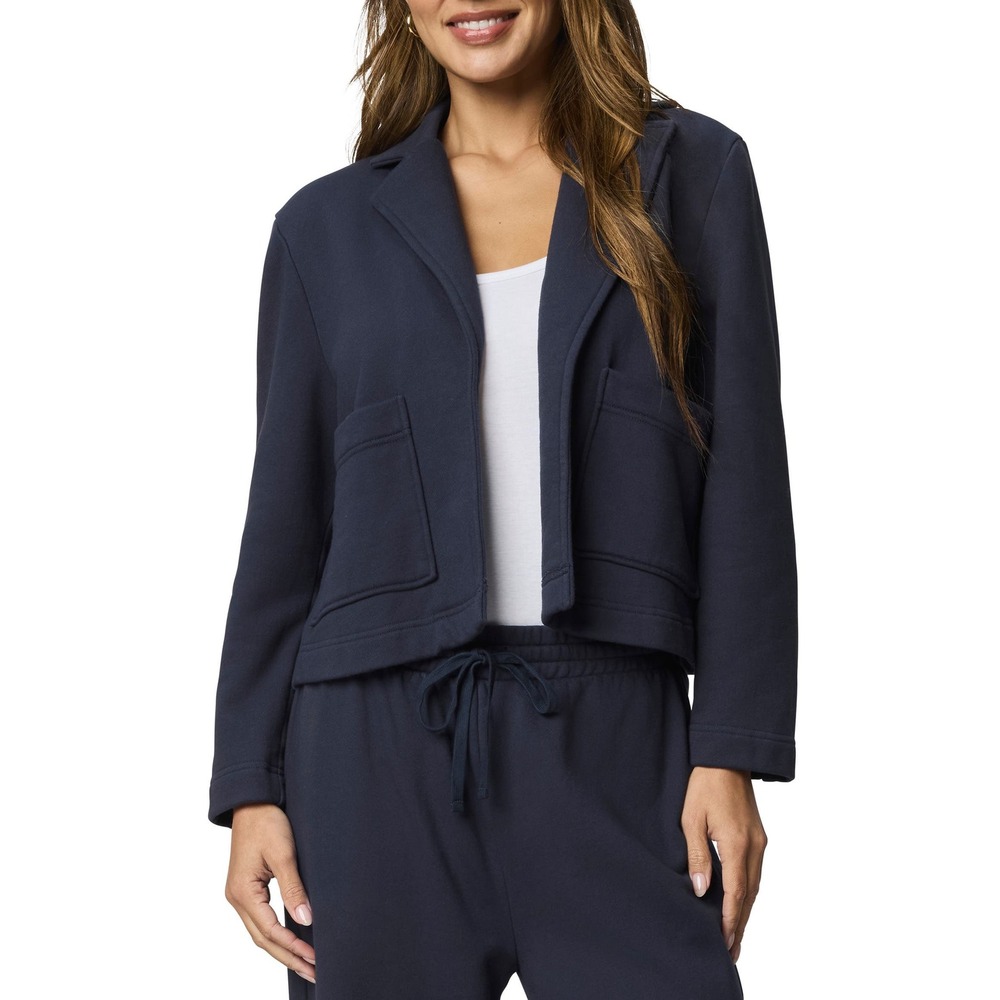 Splendid Matilda Cotton Terry Blazer Sweater Jacket Navy Blue XL NWT Casual